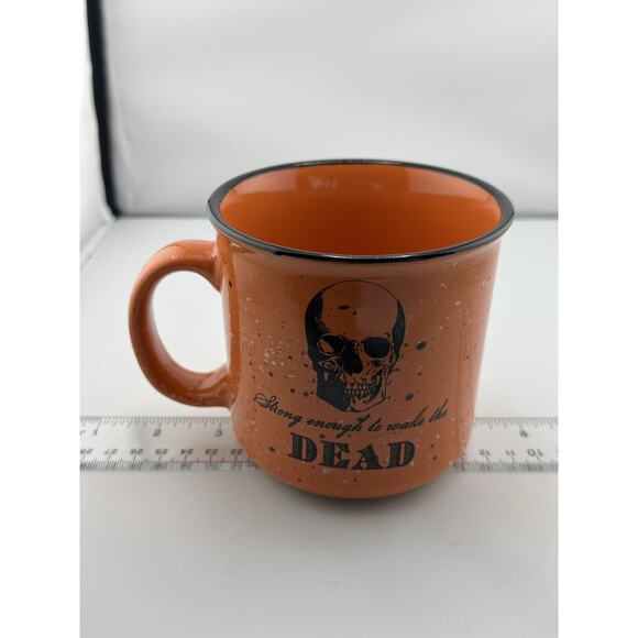 Prima Design Skull Mug "Strong Enough to Wake the Dead" Ceramic 16oz Mint - Picture 9 of 10